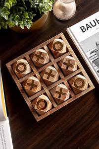 Tablero de Juego Tic Tac Toe Clásico de Madera, Portátil, Ecológico y Duradero, de 8x8 Pulgadas, para Niños y Adultos, para Decoración de Mesa de Centro - Product Image 4