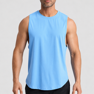 <b>Mens</b> Stringer <b>Singlet</b> Lightweight Gym Vest Breathable Fitness Workout Training Muscle Tank Top <b>Mens</b> Stringer <b>Singlet</b> Sleeveless - Product Image 1