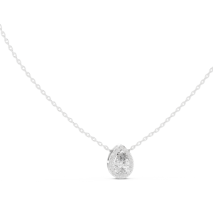 Pendentif en diamant taille poire en or massif 18 carats avec sertissage halo, certifié GIA, pour femme, style classique de fiançailles - Product Image 3
