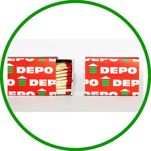 Household Safety <b>Matches</b> <b>Box</b> 51x35x14mm Wooden Splints Vintage Style Water Resistant Eco-Friendly Custom Printing Buyer Brand - Product Image 3