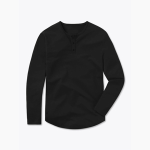 T-shirts pour hommes 100 % coton de haute qualité, couleur unie, coupe classique, manches longues, personnalisables, t-shirts basiques pour hommes - Product Image 1
