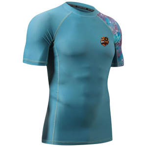 T-shirt de compression respirant à manches courtes de qualité supérieure pour l'entraînement intensif en salle de sport, les séances de MMA, léger, à séchage rapide, actif - Product Image 3