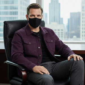 Chaqueta 2024, Camisas Vaqueras de Talla Grande para Hombre, Estilo Casual, Camisas Vaqueras de Moda con Personalidad, Color Azul Sólido para Hombre - Product Image 6