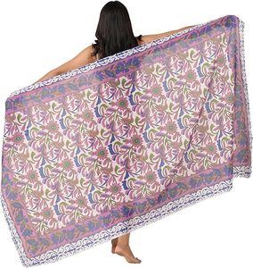 Women Trendy Sheer Beach Cover Up Chiffon <b>Sarong</b> <b>Wrap</b> Swimwear - Product Image 2