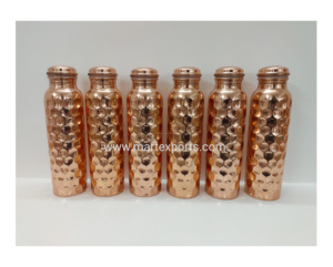 Original New Design Pure Copper <b>Water</b> <b>Bottle</b> Leak-Proof and Ayurvedic Health Benefits for Office Use and Boiling <b>Water</b> - Product Image 6