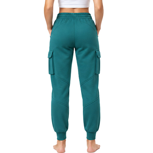<b>Women</b> Gym <b>Joggers</b> Cotton <b>Fleece</b> Contrast Panel Workout Pants OEM ODM Private Label Wholesale Activewear Clothing Manufacturer - Product Image 4