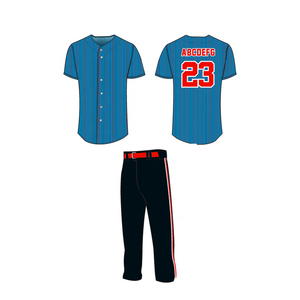 Maillots de softball sublimés personnalisés, uniformes de baseball confortables à coupe régulière avec manches courtes, vêtements de sport pratiques - Product Image 6