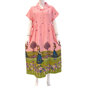 Robes décontractées pour femmes avec col et cordon sur les côtés, disponibles en 5 couleurs différentes - Product Image 2