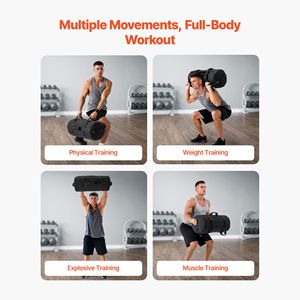 Sacca da Allenamento Regolabile in PVC da 25-75 Libbre per Fitness e Allenamento della Forza con Maniglie Resistenti - Product Image 4