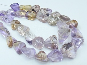 Ametrine Tumble Nugget-Multi Shaded-Smooth Polished-8Inches 10-15MM Long Approx-Natural <b>Stone</b> - Product Image 2