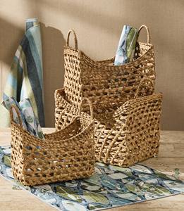 Juego de 3 Cestas Tejidas con Asas, Cesta de Almacenamiento Hecha a Mano, Venta al por Mayor, Ecológica, Hecha en Vietnam - Product Image 2