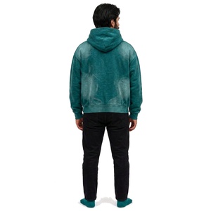 Sweat à capuche streetwear pour homme, personnalisé, hiver, brodé, zippé, épais, 100% coton molletonné, écologique, pour la rentrée scolaire - Product Image 3