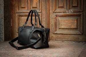 กระเป๋าเดินทางหนังแท้คุณภาพส่งออก สไตล์วินเทจ สำหรับวันหยุดสุดสัปดาห์  แบบ unisex น้ำหนักเบา ความจุมาก พร้อมซิป ขายส่ง - Product Image 2