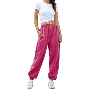 Pantalones deportivos casuales para mujer con cordón, pantalones de chándal para entrenamiento, joggers atléticos con bolsillos, pantalones cómodos de ajuste holgado para estar en casa - Product Image 6