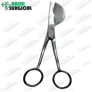 Hasni-Tijeras de apliques de alta calidad, mango curvo terminado, hoja en forma de pala, pico de pato de acero inoxidable, quirúrgico - Product Image 2