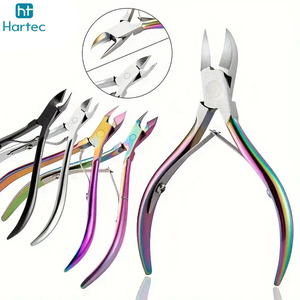Lot de 9 pinces à cuticules professionnelles en acier inoxydable, finition arc-en-ciel doré et noir mat, outils de manucure de qualité supérieure - Product Image 2