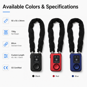 <span class=keywords><strong>Antivol</strong></span> intelligent pour vélo IP55 avec alarme 110 dB, contrôle par application, verrouillage sans clé pour vélo électrique et trottinette - Product Image 5