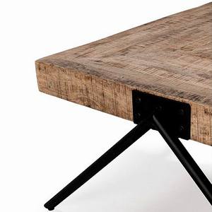 Table basse pliable en bois de style moderne du milieu du siècle, personnalisable, avec pieds en métal, meubles de salon faits à la main, garantie 1 an - Product Image 4