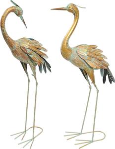 Sculptures d'oiseaux en métal de style héritage, élégantes et artisanales – Décoration de style héritage pour jardin et extérieur - Product Image 2