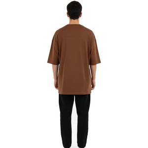 T-shirt Homme Oversize 100% Coton Manches Courtes Coupe Ample Grammage Lourd Uni - Product Image 2