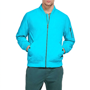 <b>Men's</b> <b>Canvas</b> <b>Jacket</b> Solid Color Zipper Front Casual Autumn Wear Stand Collar Regular Fit Polyester Material - Product Image 4
