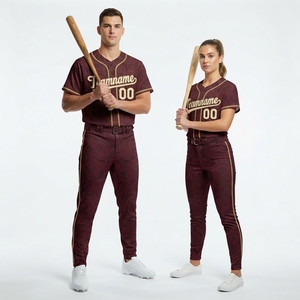 Vente flash - Nouveau maillot de baseball américain imprimé et cousu, couleurs personnalisées, unisexe, adultes, 100% polyester, séchage rapide, respirant - Product Image 2