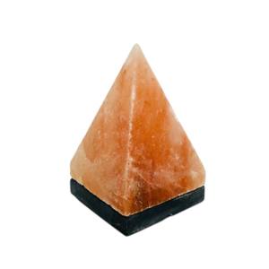 Lampe de sel de l'Himalaya de haute qualité, écologique, sculptée en forme de pyramide, avec base en bois, artisanat naturel, Sian Enterprise - Product Image 1
