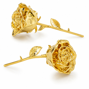 Rose dorée 24 carats en gros, fleur naturelle préservée, rose dorée avec coffret cadeau haut de gamme pour la Saint-Valentin, mariage, anniversaire - Product Image 4