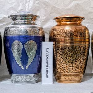Exquisite Detailed Engraved Adult <b>Urn</b> - <b>Large</b> Handcrafted Metal Cremation <b>Urns</b> Premium Quality Memorial Funeral Vessel - Product Image 3