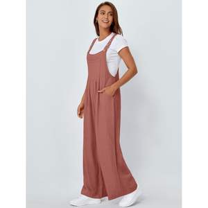 2025 monos holgados 3XL para mujer, trajes de moda de verano y primavera, monos informales de pierna ancha para vacaciones en la playa - Product Image 3