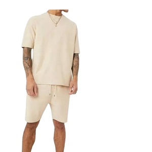 New Arrival Custom Gym Tracksuit Short <b>2</b> <b>Piece</b> <b>Set</b> for <b>Men</b> Wholesale Cotton Jogging Sportswear T Shirt Summer Collection - Product Image 2