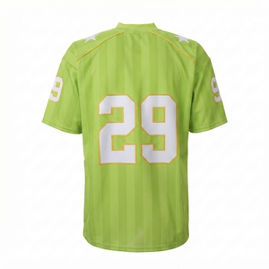 Custom Light <b>Green</b> 100% Polyester <b>Mesh</b> Football Jersey Wholesale Blank Team Sportswear Short Sleeve Men Football Uniform Plus - Product Image 3