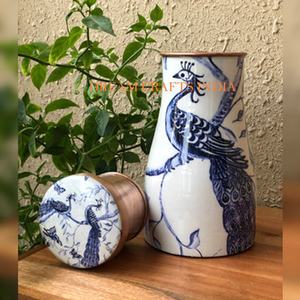 Botella de metal impresa en cobre con acabado mate de 33 oz para dormitorio y uso en la cocina, azucarero al por mayor para uso en alimentos y leche - Product Image 4