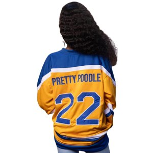 Camiseta Oversize Unisex Azul y Dorado de Hockey Sigma Gamma Rho, Estilo Deportivo Urbano de Hermandad Griega - Product Image 2