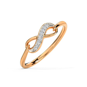 Anillo de Diamantes Cultivados en Laboratorio con Banda Trenzada Infinita - Product Image 3