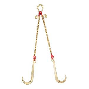 Catena di traino G80 V Bridle per impieghi gravosi 5/16'' x 2 con ganci a J da 15'' per trasporto e traino - Product Image 3