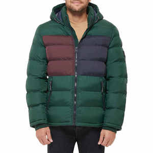 Veste matelassée pour homme de haute qualité OEM, chaude pour l'hiver, grande taille, fermeture éclair intégrale, doudoune à bulles, logo personnalisé, fabricant - Product Image 1