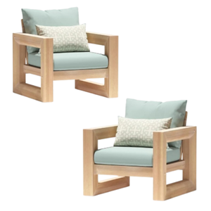 One Seat Outdoor Garden <b>Sofa</b> Chair Wooden Patio Lounge <b>Sofa</b> Seat Chairs Cushioned Garden <b>Sofa</b> for Home Hotel Furniture - Product Image 6