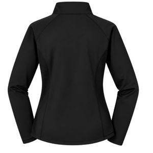 Jack and Jill Women Quarter Zip Pullover <b>Black</b> <b>Long</b> Sleeve Stand Collar Lightweight Performance Casual Sportswear <b>Top</b> - Product Image 2