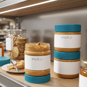 Peanut Butter <b>Jar</b> Food Grade PET Plastic 250ml 360ml 500ml Clear Screw Cap <b>Jam</b> Sauce Storage OEM Vietnam Factory Pavico Custom - Product Image 6