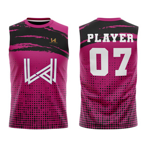 Maillots sans manches de football américain 7v7 personnalisés avec logo du nom de l'équipe, 100 % polyester respirant à séchage rapide, imprimés par sublimation - Product Image 4