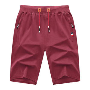 Shorts décontractés mi-longs pour hommes, brodés, taille haute, en coton respirant et écologique pour usage quotidien, fabricant OEM - Product Image 1