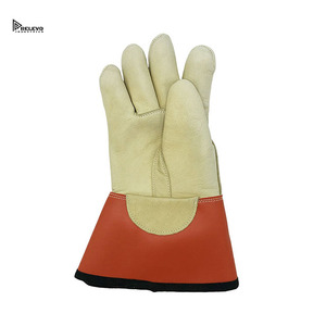Gants de soudage en cuir industriels avec logo personnalisé, résistants à la chaleur, pour la construction, l'usine, l'hiver, vente en gros - Product Image 2