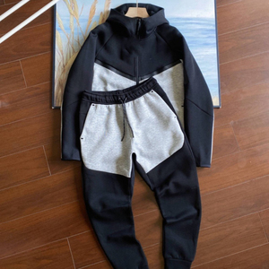 Survêtement homme de haute qualité, sweat à capuche en molleton épais et pantalon cargo - Product Image 3