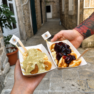 Contenedor de Aperitivos Desechable Ecológico y Biodegradable a Bajo Precio, Plato de Papel para Lukumades, Bandeja con Logotipo Personalizado, Caja de Papel para Waffles Franceses - Product Image 2