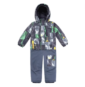 High Quality For Boys <b>Waterproof</b> Snow Ski <b>Suit</b> Hooded Jacket With Sublimation Print Polyester Material Warm Outdoor Wear <b>Suits</b> - Product Image 1