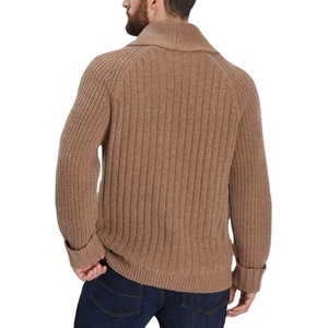 เสื้อคาร์ดิแกนผู้ชายผ้าฝ้าย 100% คุณภาพสูง ดีไซน์ล่าสุด ตกแต่งด้วยการถักทอ ปักลายกระดุม สำหรับฤดูหนาว ขายส่ง - Product Image 3