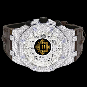 Wholesale Supply Stylish Moissanite Diamond Watch for Women Luxury Fashion <b>Wristwatch</b> with Sparkling Available At Best Price - Product Image 4