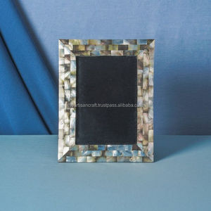 กรอบรูปเรซินแบบไม่เจียระไนไข่มุกเปลือกหอยทำด้วยมือเป็นมิตรกับสิ่งแวดล้อมใช้ตกแต่งบ้านไม่เหมือนใครสำหรับการใช้ชีวิต - Product Image 1