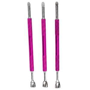 ชุดอุปกรณ์ดันหนังกำพร้าเล็บสแตนเลสสองด้าน TEEJAY สีชมพู อุปกรณ์ทำเล็บ - Product Image 1